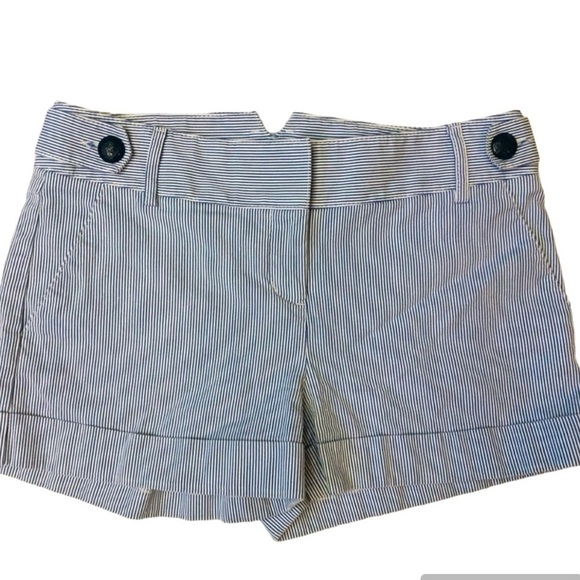 Express Pants - Nautical Striped Seersucker Chino Shorts by Express
